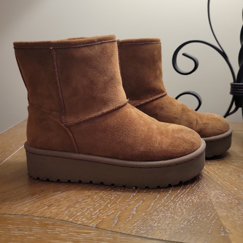 Sonoma Kids Chestnut Suede Platform Booties
